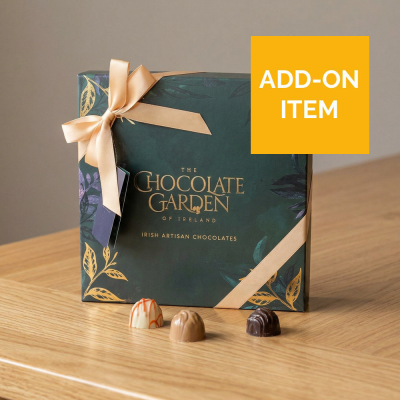 Irish Handmade Chocolates - Gift wrapped box of assorted chocolates from the Chocolate Garden, handmade in Ireland.  The perfect enhancement to your floral gift.  Available in box of 20 or 30 chocolates.

This product is available as an add on item to your floral gift.