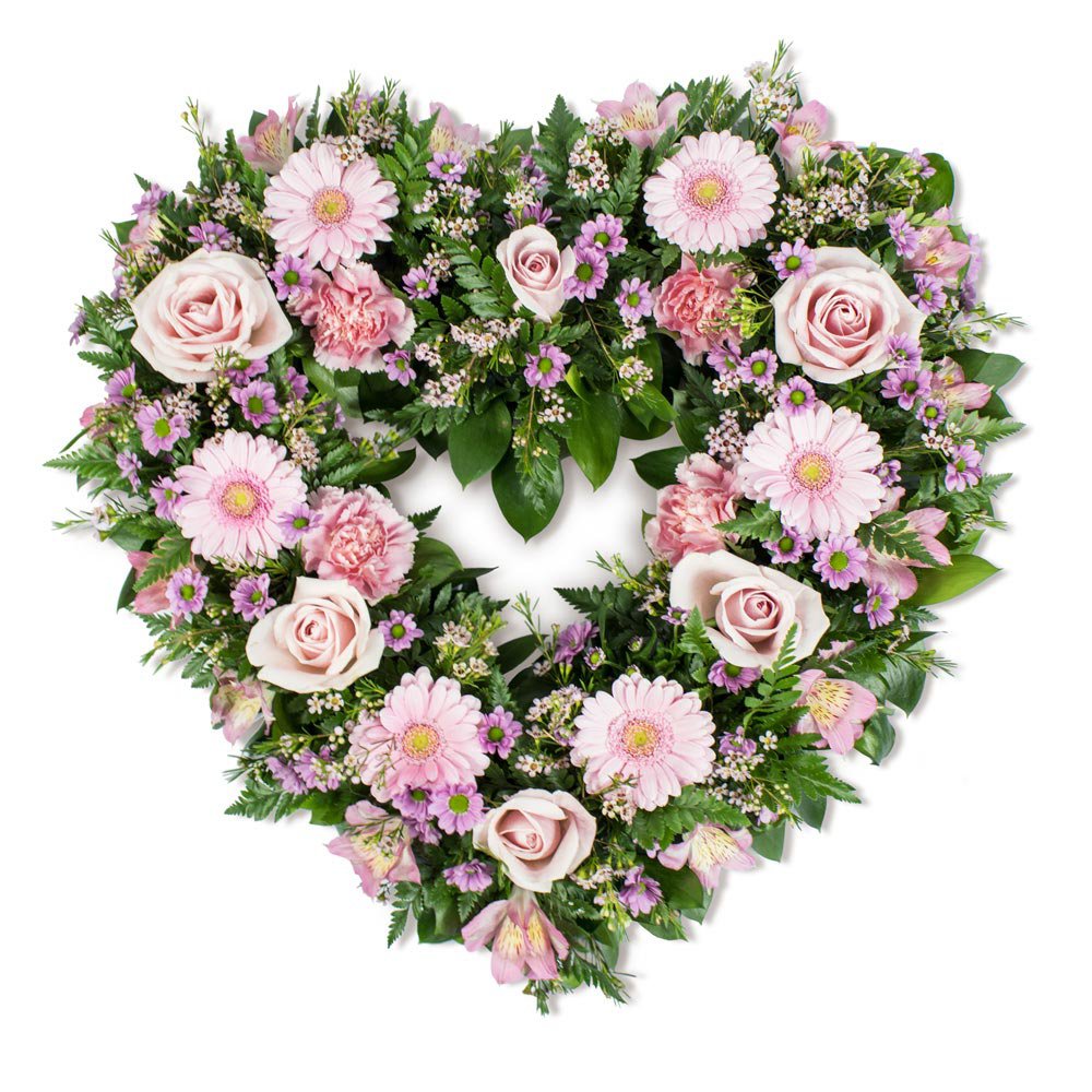 Open Heart Funeral Wreath